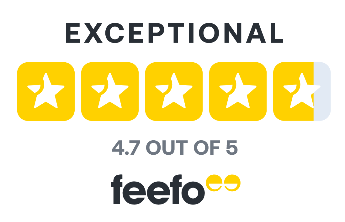 4.7 Feefo rating