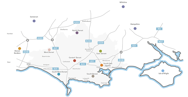 Map of Dorset